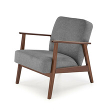 Tugitool Halmar Milano 1S, 77 x 65 x 44 cm, hall/tume pähkel