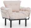 Tugitool Kalune Design Nitta Single, 70 x 95 x 85 cm, pruun/kreem