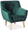 Tugitool Signal Meble Nordic 1, 76 x 75 x 90 cm, roheline, Velvet