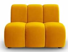 Mooduldiivan Micadoni Home Lupine Velvet, kollane, 90 x 87 x 70 cm