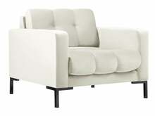 Tugitool Micadoni Home Mamaia Velvet, 87 x 92 x 78 cm, must/kreemjas