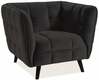 Tugitool Signal Meble Castello Velvet 1, 92 x 85 x 78 cm, must