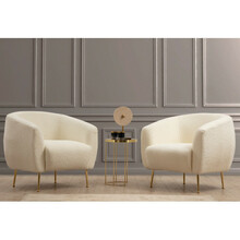 Tugitool Hanah Home Eses, 70 x 82 x 82 cm, kreemjas
