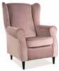 Tugitool Signal Meble Baron Velvet, 75 x 80 x 101 cm, roosa