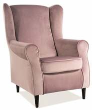 Tugitool Signal Meble Baron Velvet, 75 x 80 x 101 cm, roosa