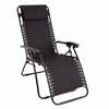 Lamamistool Patio Relax, 175 x 44 x 48 - 66.5 cm, must