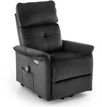 Tugitool recliner Halmar SEMIR 2, must, V-CH-SEMIR2-FOT-CZARNY