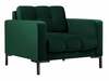 Tugitool Micadoni Home Mamaia Velvet, 87 x 92 x 78 cm, must/roheline