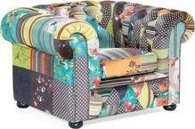 Tugitool Beliani Chesterfield, 95 x 108 x 71 cm, kollane