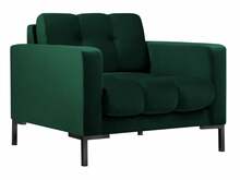 Tugitool Micadoni Home Mamaia Velvet, 87 x 92 x 78 cm, must/roheline