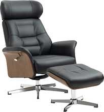 Lamamistool Homcom, tumbaga, kuni 150 kg, must, kunstnahk