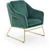 Tugitool Halmar Soft 3, 69 x 76 x 81 cm, roheline/kuldne