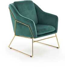 Tugitool Halmar Soft 3, 69 x 76 x 81 cm, roheline/kuldne