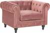 Tugitool Beliani Chesterfield, 75 x 110 x 70 cm, roosa