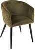 Tugitool Atmosphera Marlo Velvet, 56 x 55 x 76 cm, samblaroheline, mustad metalljalad