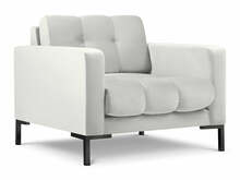 Tugitool Micadoni Home Mamaia Velvet, 87 x 92 x 78 cm, hõbe/must