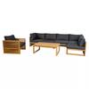 Tugitool Home4you Serenity 13222, 88 x 84 x 66.5 cm, hall/pruunikas