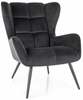 Tugitool Signal Meble Louis Velvet, 87 x 75 x 91 cm, must