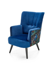 Tugitool Halmar Pagoni, 82 x 67 x 95 cm, tumesinine/must