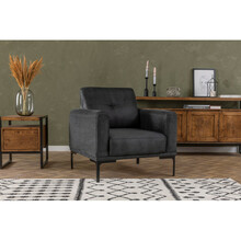 Tugitool Hanah Home Mustang, 88 x 86 x 88 cm, antratsiit