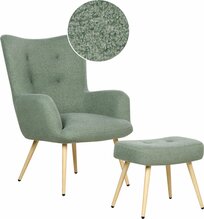 Tugitool Beliani Vejle, 78 x 81 x 100 cm, heleroheline, jalatoega