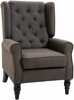 Tugitool Homcom Relax, 76 x 86 x 108 cm, pruun, puidust jalgadega