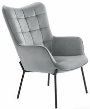 Tugitool Halmar Castel, 71 x 97 x 79 cm, must/hall