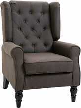 Tugitool Homcom Relax, 76 x 86 x 108 cm, pruun, puidust jalgadega