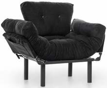 Tugitool Kalune Design Nitta Single, 70 x 95 x 85 cm, must