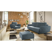Komplekt Eltap Megis, 3-osaline, 3F & 1F & Pouf, siseruumidesse, sinine
