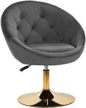 Pööratav tugitool 4Rico QS-BL12G, Velvet Grey, hall samet