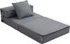 Kokkupandav tugitool Homcom, 2-in-1 voodifunktsiooniga, 100 kg, tumehall