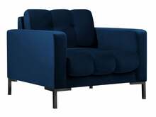 Tugitool Micadoni Home Mamaia Velvet, 87 x 92 x 78 cm, sinine/must