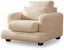Tugitool Hanah Home River 560ARE1836, 100 x 105 x 90 cm, helepruun