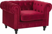 Tugitool Beliani Chesterfield, 75 x 110 x 70 cm, punane