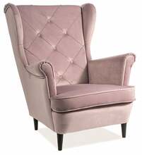 Tugitool Signal Meble Lady Velvet, 75 x 85 x 101 cm, roosa