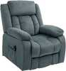 Tugitool recliner HOMCOM, pütiasendiga, kaugjuhtimispuldiga, samet, hall