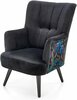 Tugitool Halmar Pagoni, 82 x 67 x 95 cm, must