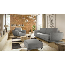 Mööblikomplekt Eltap Megis 3F & 1F & Pouf, siseruumidesse, 3-osaline, hall