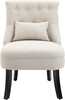 Tugitool Homcom Relax, 52,5 x 69 x 77 cm, kreemjas valge, linase välimusega