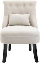 Tugitool Homcom Relax, 52,5 x 69 x 77 cm, kreemjas valge, linase välimusega