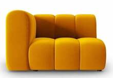 Mooduldiivan Micadoni Home Lupine Velvet, 114 x 87 x 70 cm, kollane, vasak