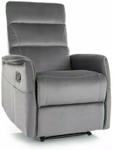 Fotel reglainer Signal Meble Solon M Velvet, 86 x 74 x 106 cm, tumehall