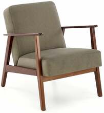 Tugitool Halmar Milano 1S, 77 x 65 x 77 cm, oliiviroheline/pähkel