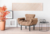 Tugitool Hanah Home Nitta Single, 95 x 85 x 70 cm, helepruun