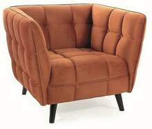 Tugitool Signal Meble Castello Velvet 1, 85 x 92 x 78 cm, oranž