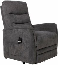 Tugitool Home4you Barclay, 79 x 86 x 105 cm, elektrilise tõstemehhanismiga, hall