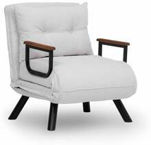 Tugitool-voodi Atelier Del Sofa Sando, 50 x 60 x 45 cm, kreem