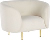 Tugitool Beliani Loen, 70 x 105 x 79 cm, valge/kuldne