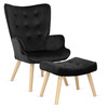 Tugitool Mebel Elite Lozano, must samet, tumbaga